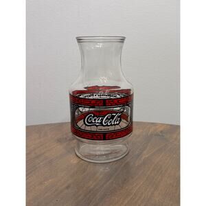 Vintage 1970s Coca Cola Godfather Pizza Glass Pitcher